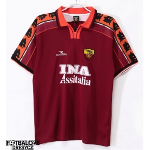 AS Roma 1998-1999 Retro Domácí Dres Krátký Rukáv